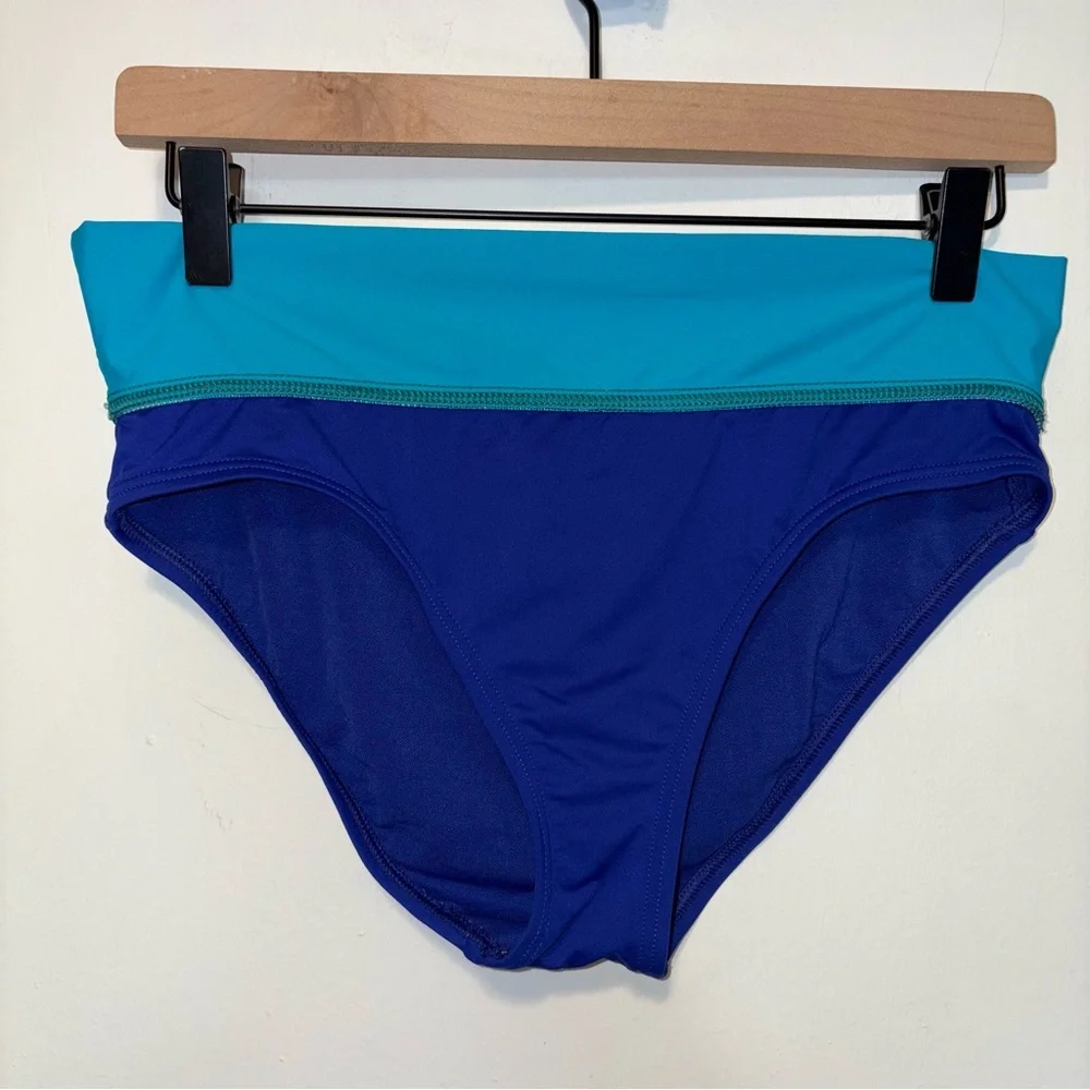 Tommy Bahama 2 Piece Blue‎ Colorblock Bikini Set-32C Lined Top/XS Hipster Bottom